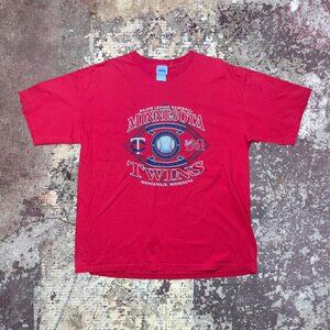 2004 Minnesota Twins AL Central MLB Baseball Vintage Red CSA T-Shirt XL